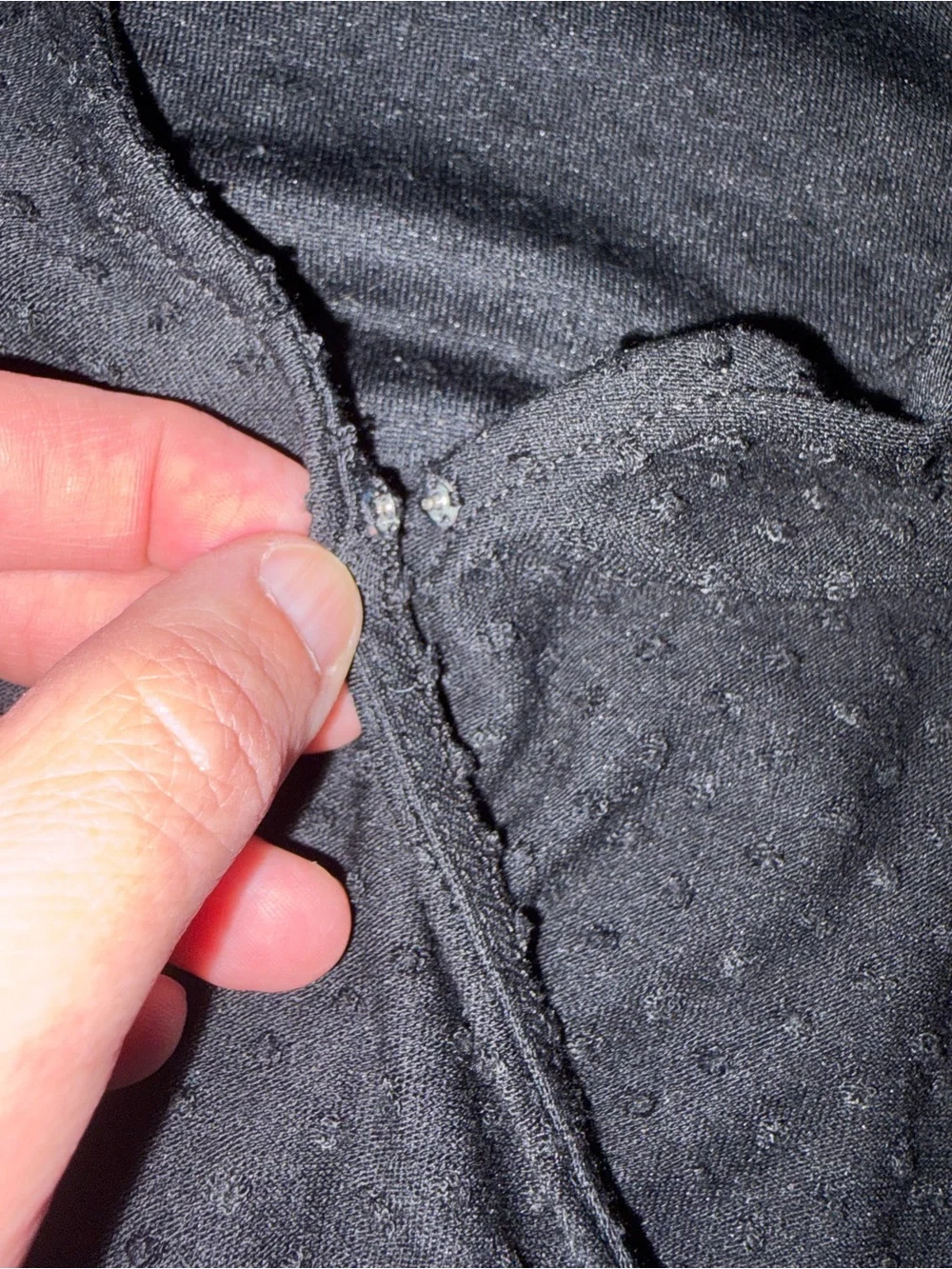 Madewell Black V‑Wrap Smocked Waist Blouse
